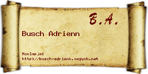 Busch Adrienn névjegykártya